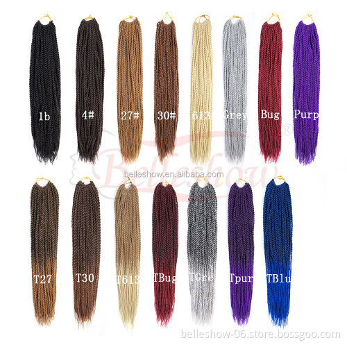 Hot sell afro kinky bulk senegalese hair extensions for braids and crochets senegalese twist briads